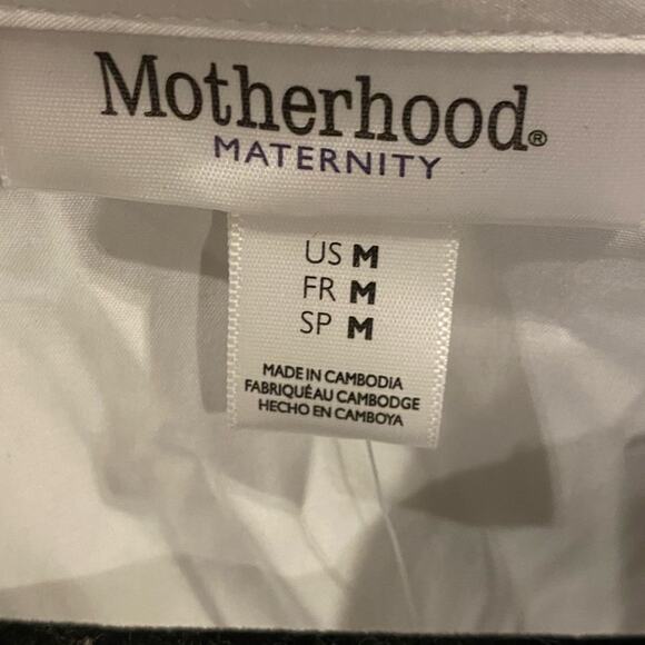 Motherhood Maternity White Empire Waist White Blouse Women’s Size Medium NWT - Picture 11 of 11